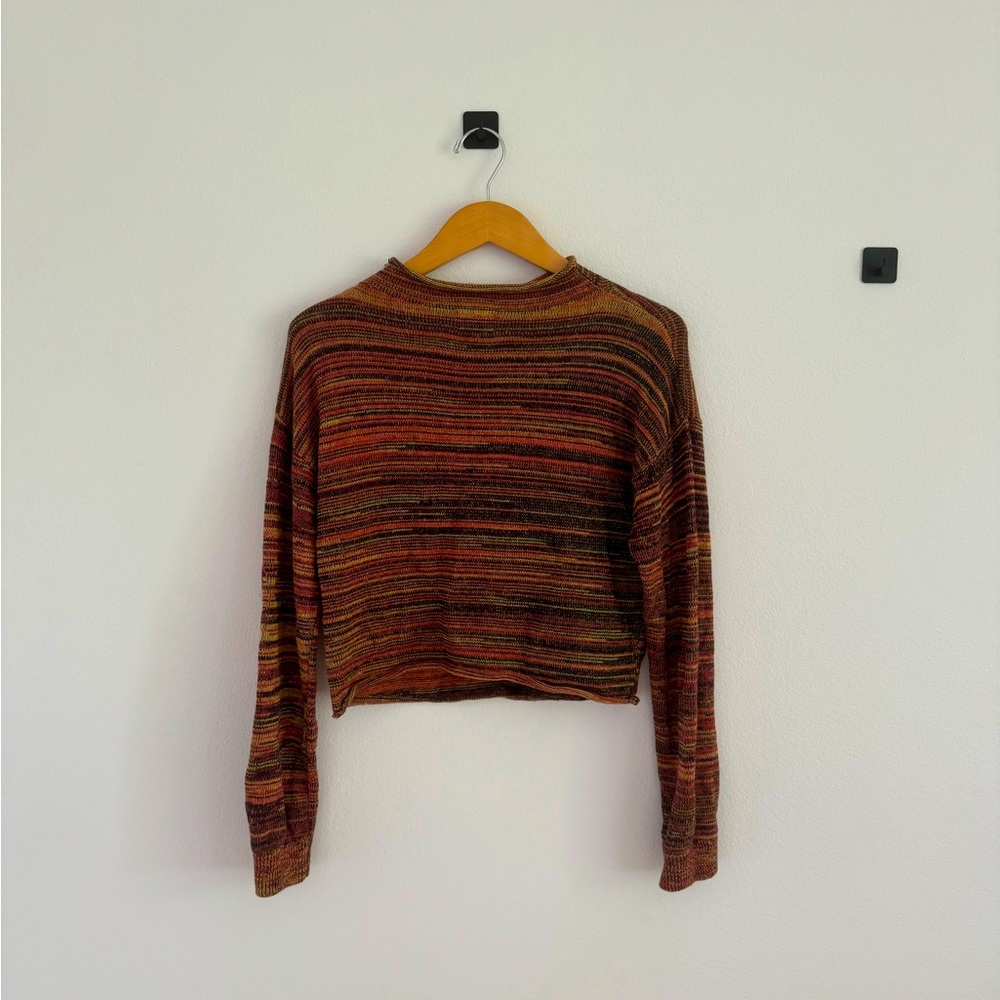 Anthropologie The Upside Long Sleeve Striped Pullover Sweater